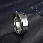 Electroplating Ring - Men's Titanium Steel Geometric Ring SJB-DIAMOND ELITES