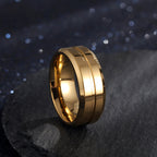Electroplating Ring - Men's Titanium Steel Geometric Ring SJB-DIAMOND ELITES