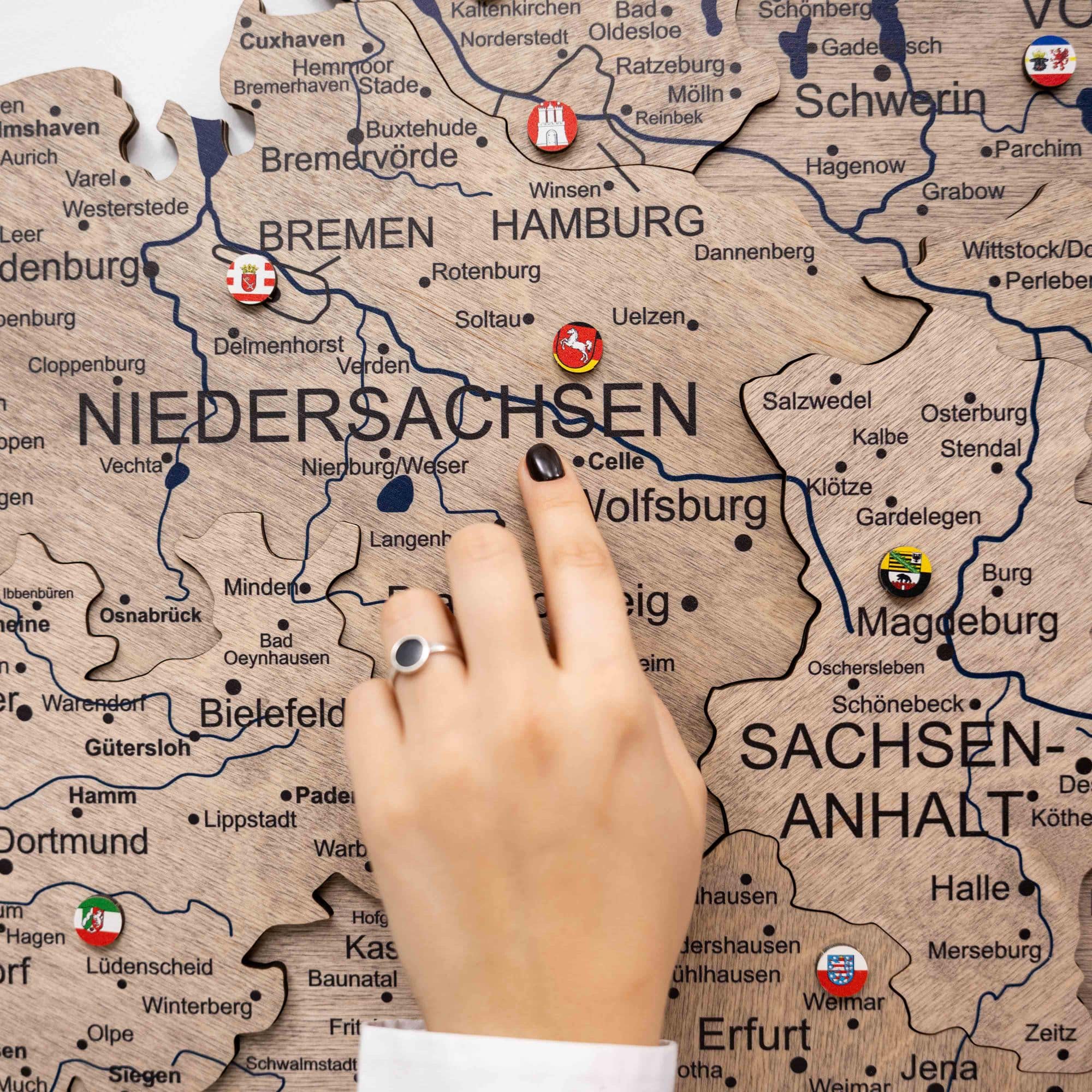 3D Germany Wooden Map Terra Enjoy The Wood