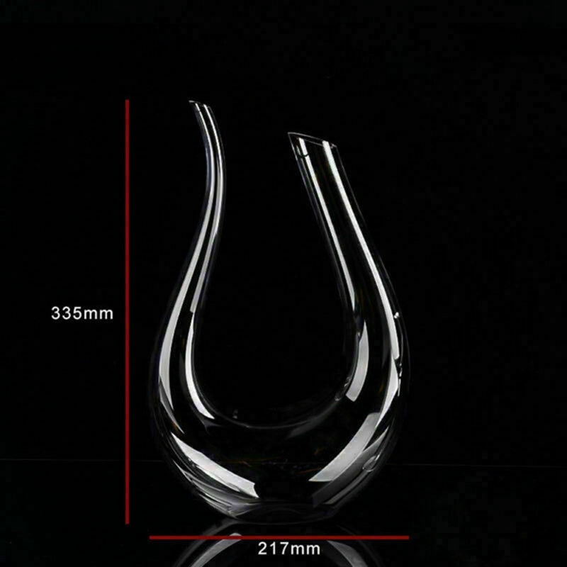 Crystal U-shaped 1500ml Wine Decanter SJB-DIAMOND ELITES