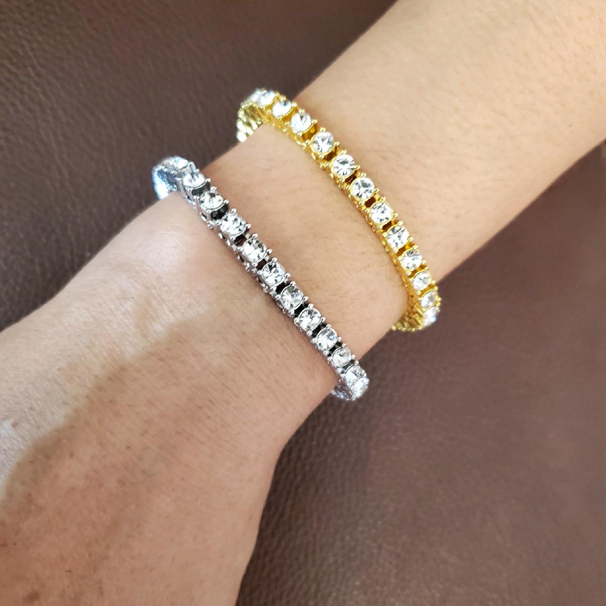 14K Gold Plated Classic Tennis Bracelet Jewelry And Perfumes