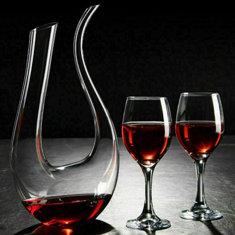Crystal U-shaped 1500ml Wine Decanter SJB-DIAMOND ELITES